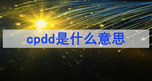 cpdd是什么意思梗